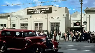 New Jersey 1930s in color, The Pennsylvania-Reading  [60fps, Remastered] w/sound design added