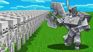 1000 SKELETONS vs OP BOSSES (Minecraft Mob Battle)