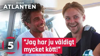 Har Anders Öfvergård skannat köttet han har med sig ombord? | Över Atlanten | Kanal 5 Sverige