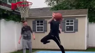 Epic basketball slam dunk fail