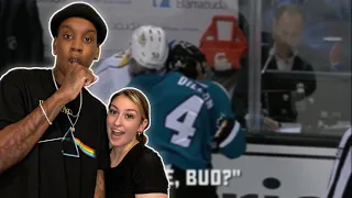 NON HOCKEY FANS REACT TO NHL Mic’d Up Fights REACTION | THIS GOT CRAZY REAL FAST 😱😂