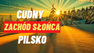 #Pilsko Piękny Zachód Słońca Zimą 🌄