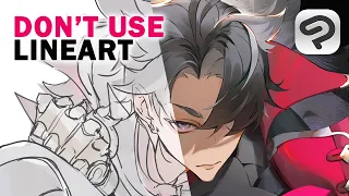 Don't use Lineart 🖋️Full Digital Drawing Process Clip Studio Paint [Speedpaint]