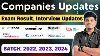 Accenture, Cognizant, Tech Mahindra, FuturesFirst, Wiley Edge, DE Shaw Exam Updates | 2024-2022