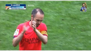 Espanyol fans applaud Iniesta, still after 5 years