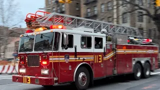 *PA300* FDNY Ladder 113 2002 Spare Responding and Arriving at A Gas Leak