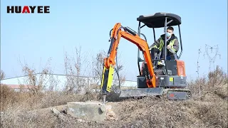 1 ton mini excavator installed breaker hammer for real work