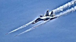 Работа Су-30СМ, Су-35С и Су-34 / Operation of the Su-30SM, Su-35S and Su-34