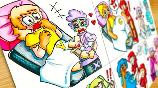 Drawing Alphabet Lore Couple Real Life Pregnant funny love story #3 🖌 Humanized Alphabet Lore