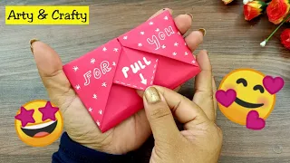 DIY - SURPRISE MESSAGE CARD FOR FATHER'S DAY | Pull Tab Origami Envelope Card | Father's Day special