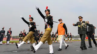 Prime minister takes salute at the annual NCC Rally held in New Delhi on Tuesday