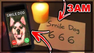 DO NOT SUMMON SMILE DOG AT 3AM CHALLENGE!! (ACTUALLY WORKED) *SMILE DOG CAME TO MY HOUSE*