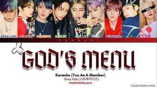 [KARAOKE] Stray Kids 'God's Menu' - You As A Member || 9 Members Ver.