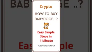 How to buy BabyDoge ? | Trust Wallet | New Crypto | Easy Buy Crypto Currency