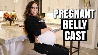 PREGNANT BELLY CAST! Comparing Belly Size to the Triplet Pregnancy Belly