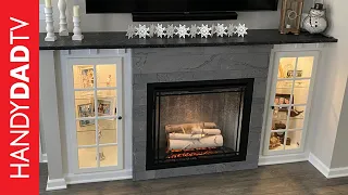 Electric Fireplace Surround with IKEA Built-ins