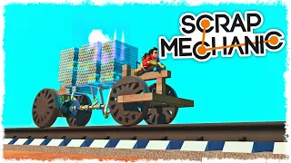 БИТВА: ПОСТРОИЛИ АДСКИЙ ПОЕЗД НА ПОРШНЯХ В SCRAP MECHANIC!!!