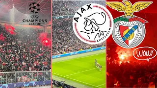 ENTRADA ULTRAS AJAX & BENFICA FANS GO INSANE AFTER GOAL NUÑEZ AND KNOCK OUT AJAX l CHAMPIONS LEAGUE