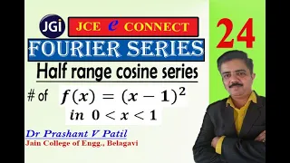 Fourier Half range cosine series of f(x)=(1-x)^2 || 18mat31 || Dr Prashant Patil