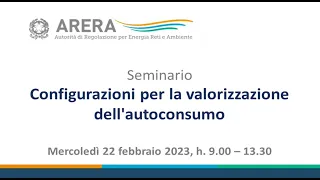 Configurazioni per la valorizzazione dell'autoconsumo