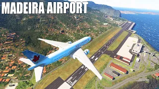 Dangerous Airport!!! Smooth Landing AIR CANADA Boeing 777 at Madeira Airport MFS2020