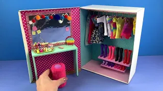 Wardrobe made with a shoebox - DIY Miniature - Doll Cool Ideas