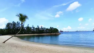 Beautiful Beach Resort | Relaxing Wave's Sound | Siloso Beach Resort Singapore