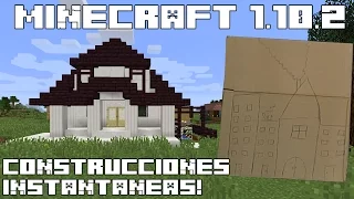 Minecraft 1.10.2 MOD CONSTRUCCIONES INSTANTÁNEAS! Prefab Mod Español!