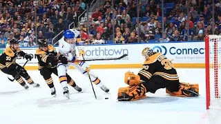 Tage Thompson outmuscles the Bruins for a shorthanded beauty