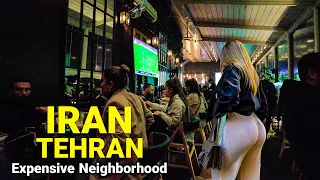 IRAN 2023 - Most Expensive Neighborhood in Tehran Nightlife Walking Vlog ایران