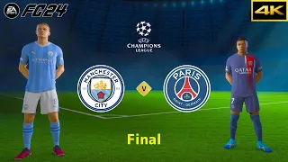 FC 24 - MANCHESTER CITY vs. PSG - UEFA CHAMPIONS LEAGUE FINAL - [4K]