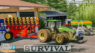 Survival in No Man's Land #55🔸Making a NEW Field & Liming, Fertilizing & Planting Maize in it🔸FS 22