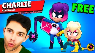 😎 AM PRIMIT GRATIS noul Brawler CHARLIE + Skinuri NOI! Brawl Stars 🤯