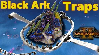 Using Black Arks to Trap Enemy Armies - Total War : Warhammer 2