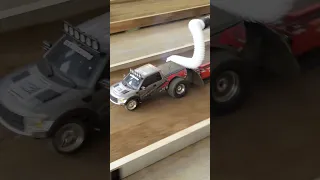 NITRO RC trucks run out of power pulling the heavy sled