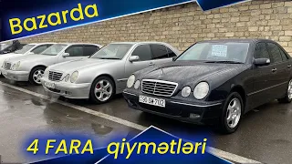 4 fara W210 Mercedeslərin qiymətləri Sumqayıt maşın bazarında@tajafarov