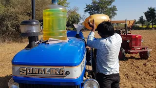 sONALIKA कितना डीजल लेता है, Sonalika rotavator diesel test