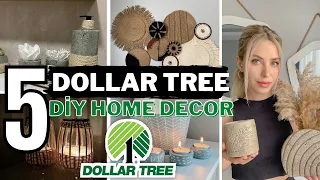 5 DOLLAR TREE DIY HOME DECOR PROJECTS 2021 | Boho Wall Decor | Dollar Tree Bathroom DECOR | Recycle