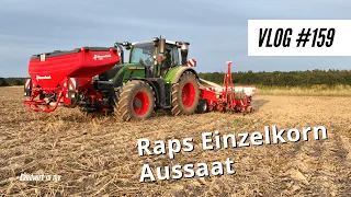 Vlog #159 Single grain rape sowing with a Fendt 724 One to a Kverneland Optima