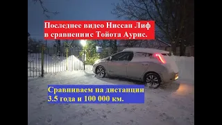 Последнее видео Ниссан Лиф в сравнении с Тойотой Аурис. Расходы за 3.5 года и 100 000 км