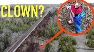 you won't believe what my drone caught on camera under this haunted bridge | Killer Clown Sighting!!