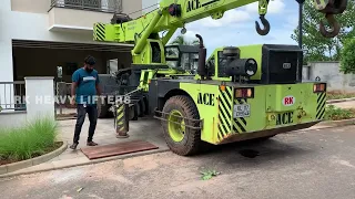 NX360* Lifting AC outdoor unit lifting to top floor at Calicut
