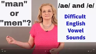 How to pronounce "MAN" versus "MEN" /ae/ and /e/ Confusing American vowel sounds| Accurate English