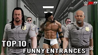 WWE 2K17 - Top 10 Craziest Funny Entrances "GIMMICK SWAP" Undertaker, Reigns & More! (PS4 & XB1)