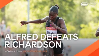 Julien Alfred beats Sha'Carri Richardson in pro debut over 100m | Continental Tour Gold 2023