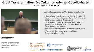 Konferenz: Great Transformation // Keynote: Wilhelm Heitmeyer