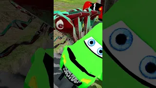 Giant Snake Pit VS Pixar Mutant Cars Thomas EXE Hulk Car Crashes | Beamng Drive #shorts