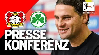 PK mit Gerardo Seoane vor Bayer 04 Leverkusen 🆚 Greuther Fürth | Bundesliga, 14. Spieltag
