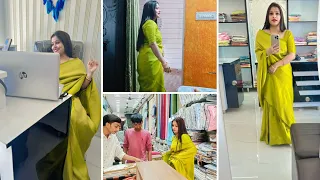 आज की अपने Subscriber के लिए Shopping🛍️ नई साड़ी पहनने का मौका मिल गया🤩