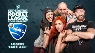 HUGGIN' UPPERCUTS (Bayley/Cesaro) vs. UP-UPBEATNIKS (Becky/Sami) — Rocket League Losers Take All